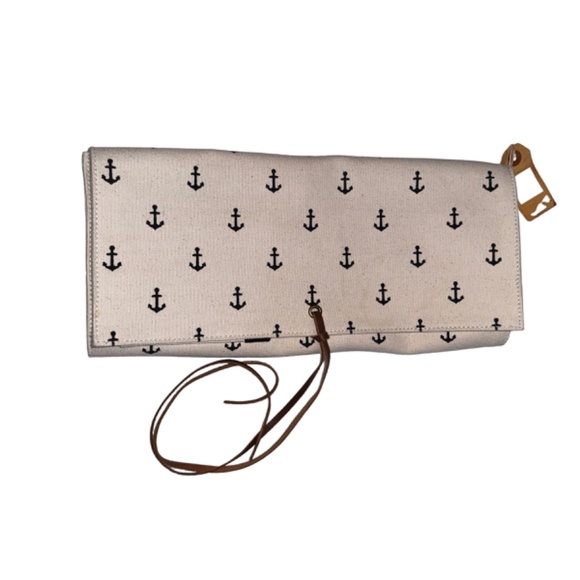 CB Station Canvas Multi Pocket Travel Roll Case Anchor Motif Tools Brushes - Picture 3 of 11